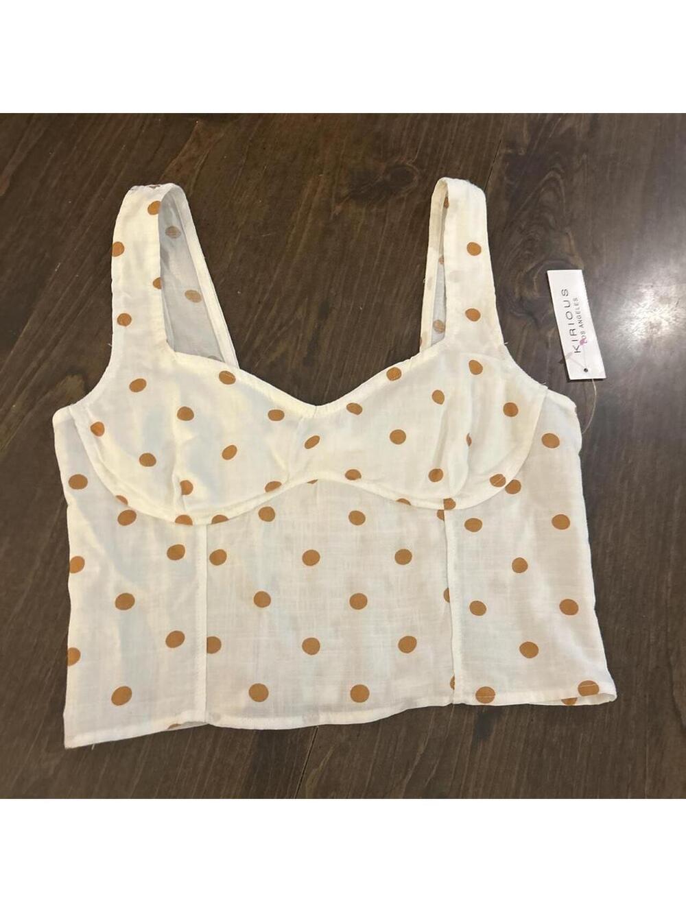 Unbranded Women's White and Cream Crop-top